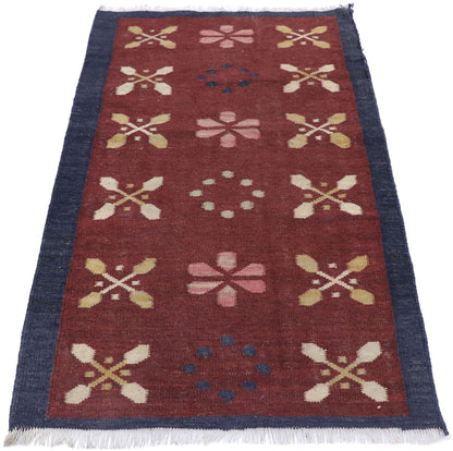 3 x 4 Vintage Romanian Kilim Rug 77649