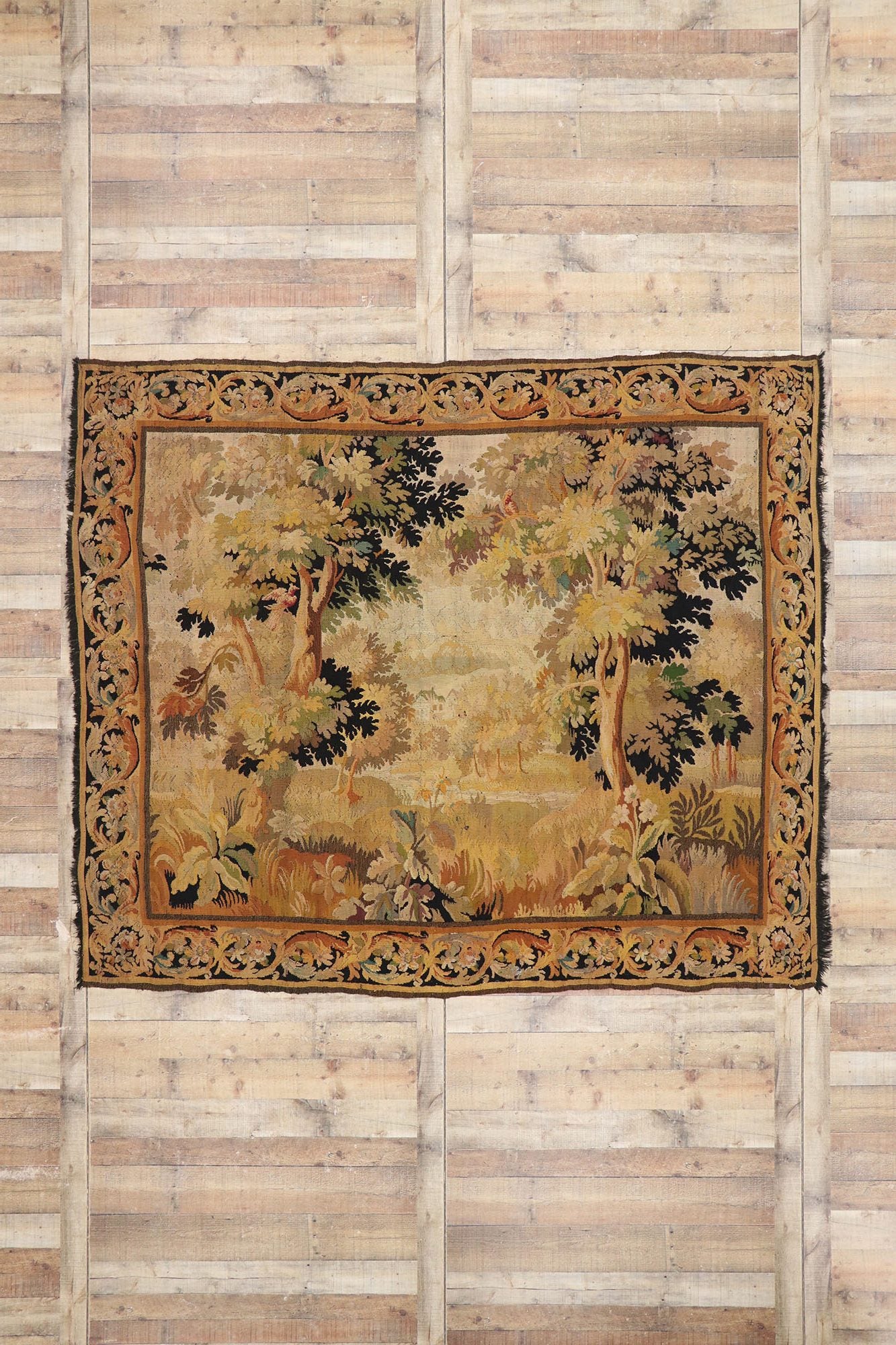 7 x 8 Antique French Aubusson Tapestry 77650
