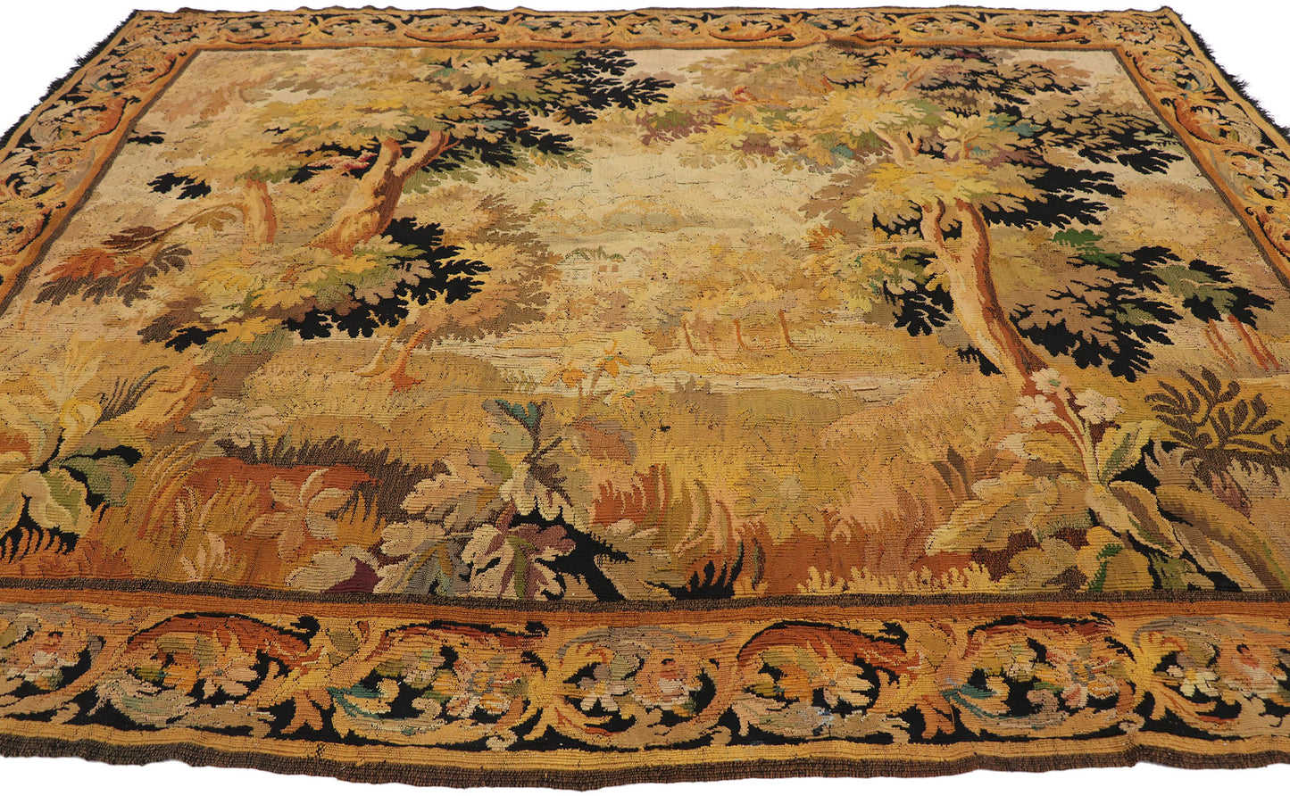 7 x 8 Antique French Aubusson Tapestry 77650
