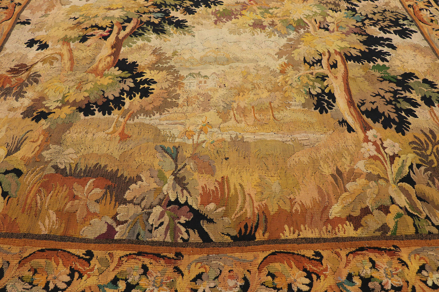 7 x 8 Antique French Aubusson Tapestry 77650