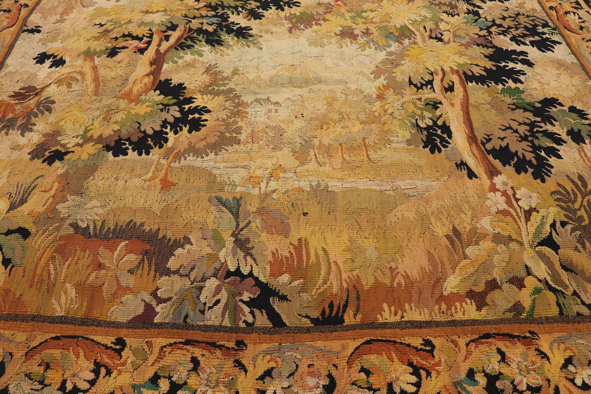 7 x 8 Antique French Aubusson Tapestry 77650