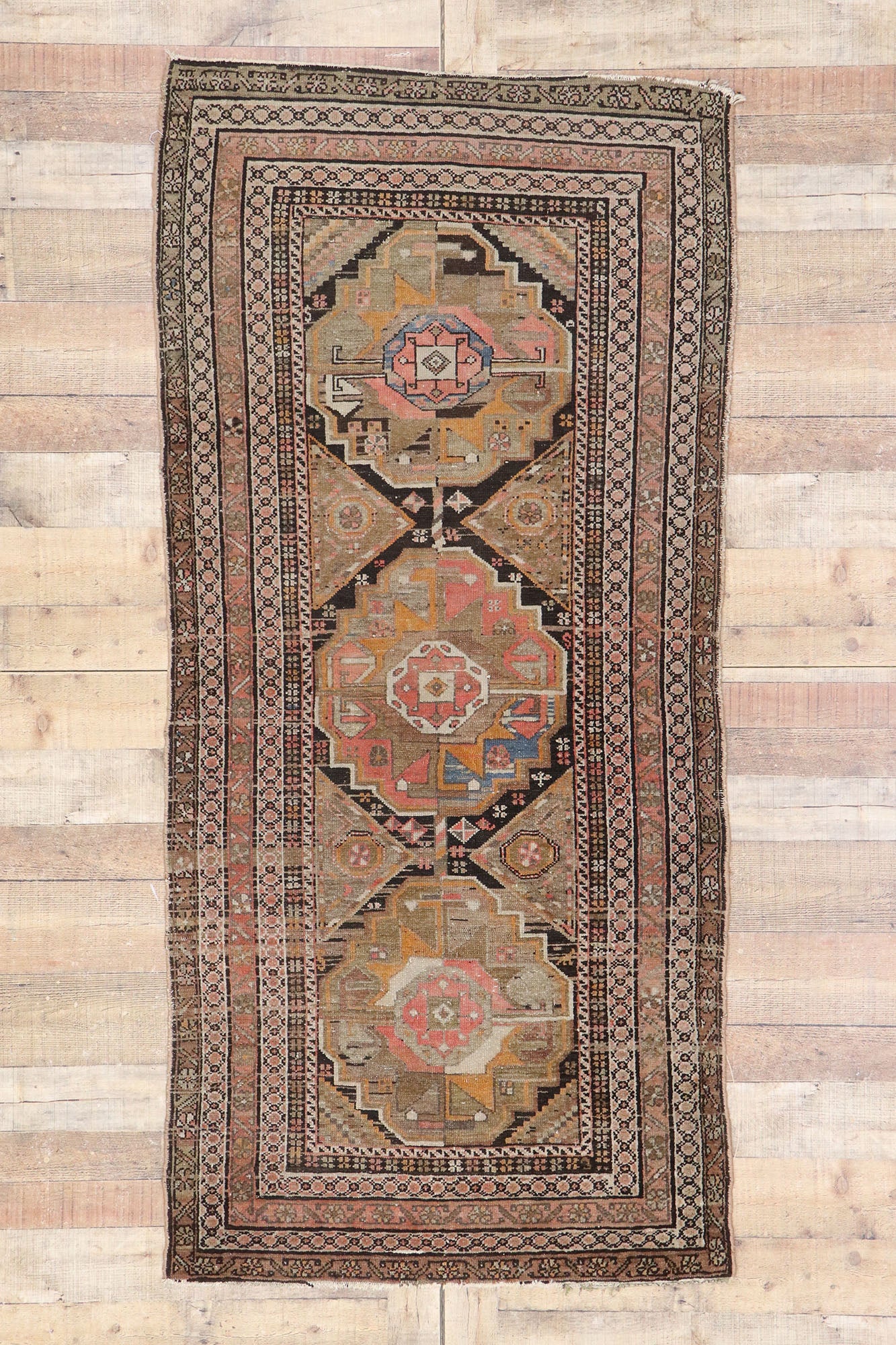 3 x 7 Antique Persian Malayer Rug 77653