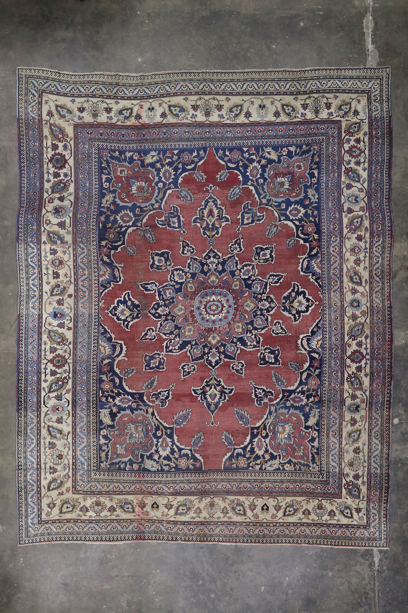13 x 16 Antique Persian Mashhad Rug 77662