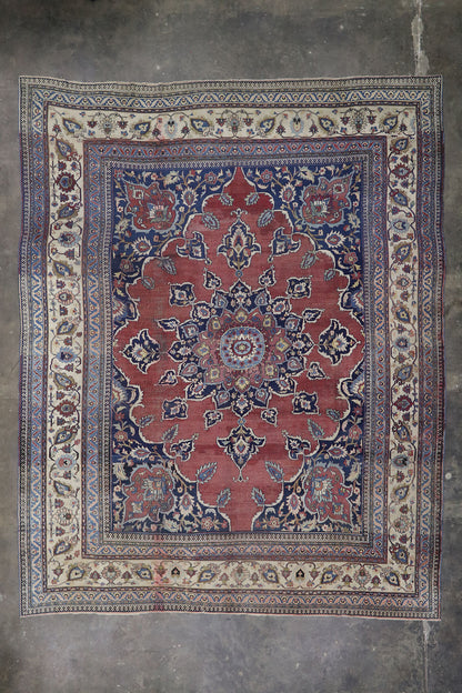 13 x 16 Antique Persian Mashhad Rug 77662