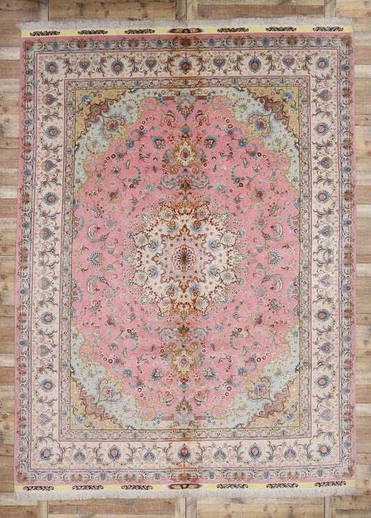 10 x 13 Vintage Persian Tabriz Rug 77674