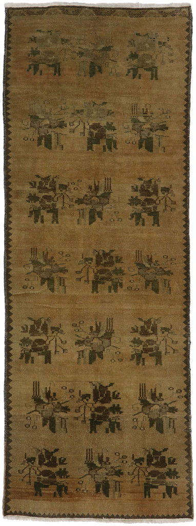 4 x 10 Vintage Turkish Oushak Runner 77701