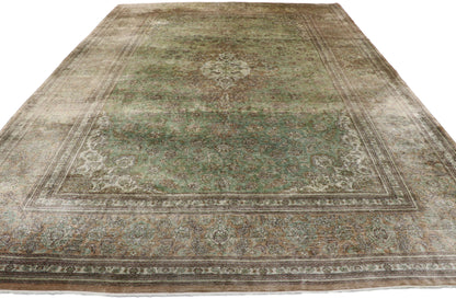 8 x 11 Vintage Persian Silk Qum Rug 77706
