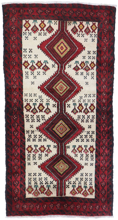 3 x 7 Vintage Persian Baluch Runner 77712