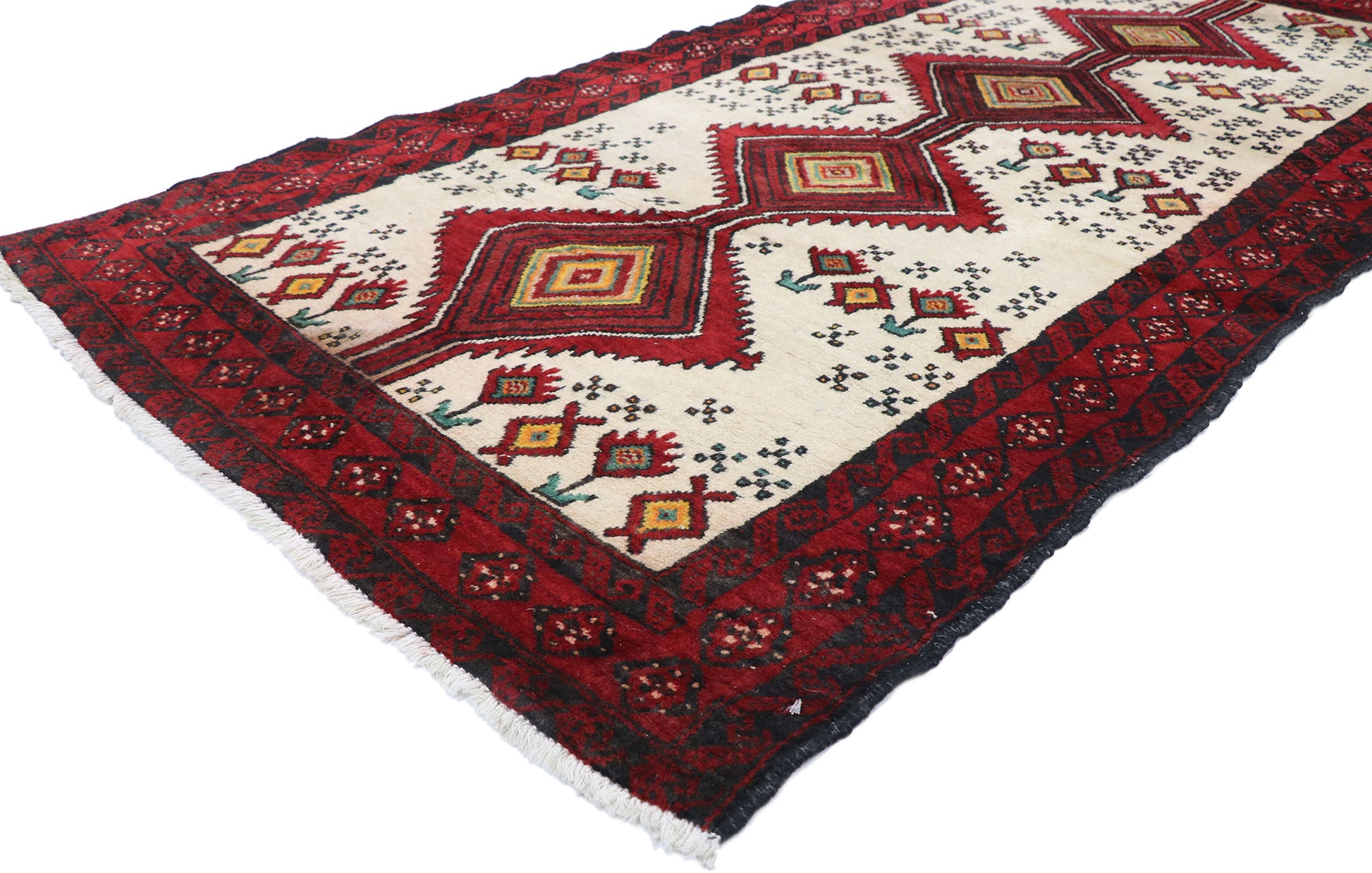 3 x 7 Vintage Persian Baluch Runner 77712