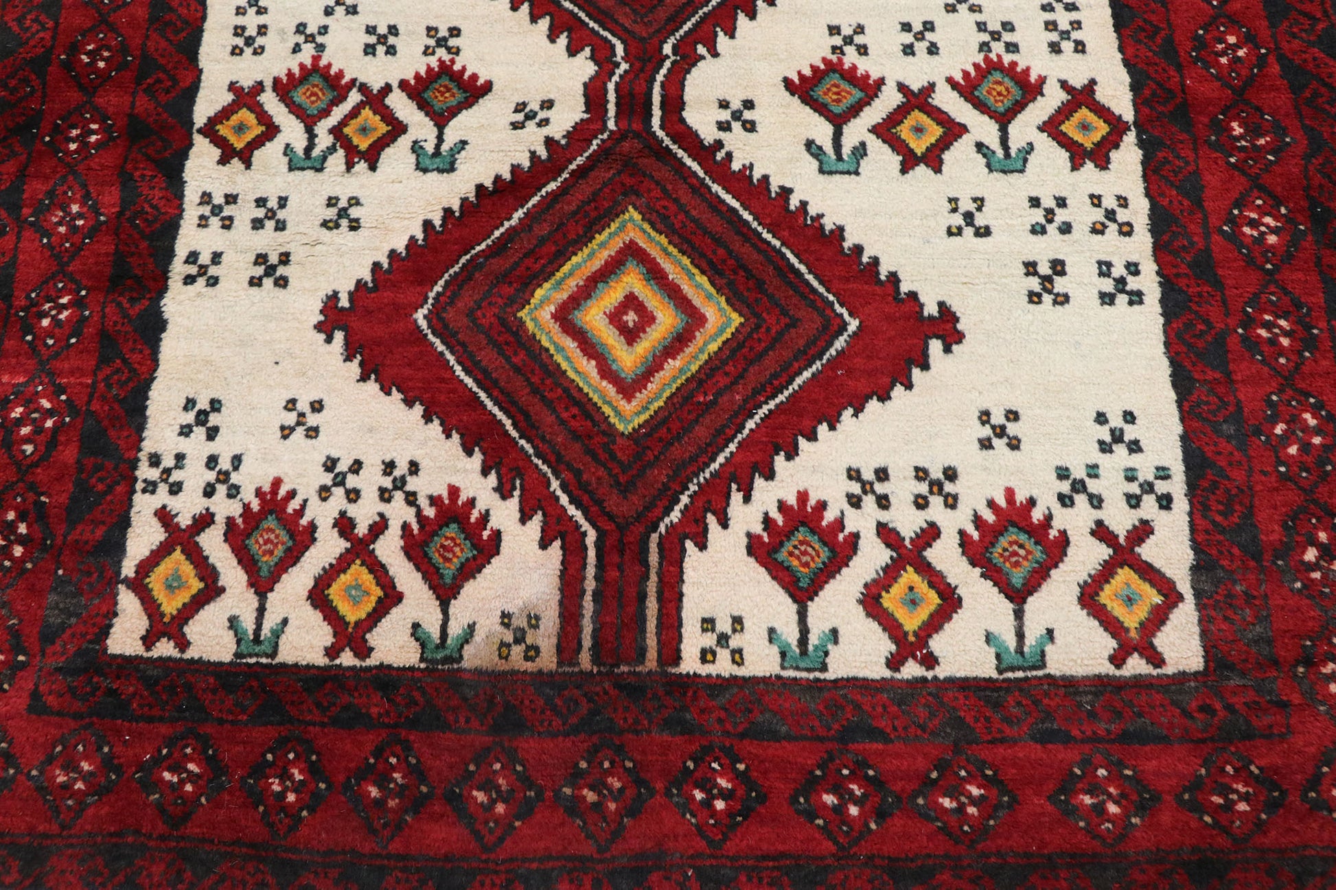 3 x 7 Vintage Persian Baluch Runner 77712