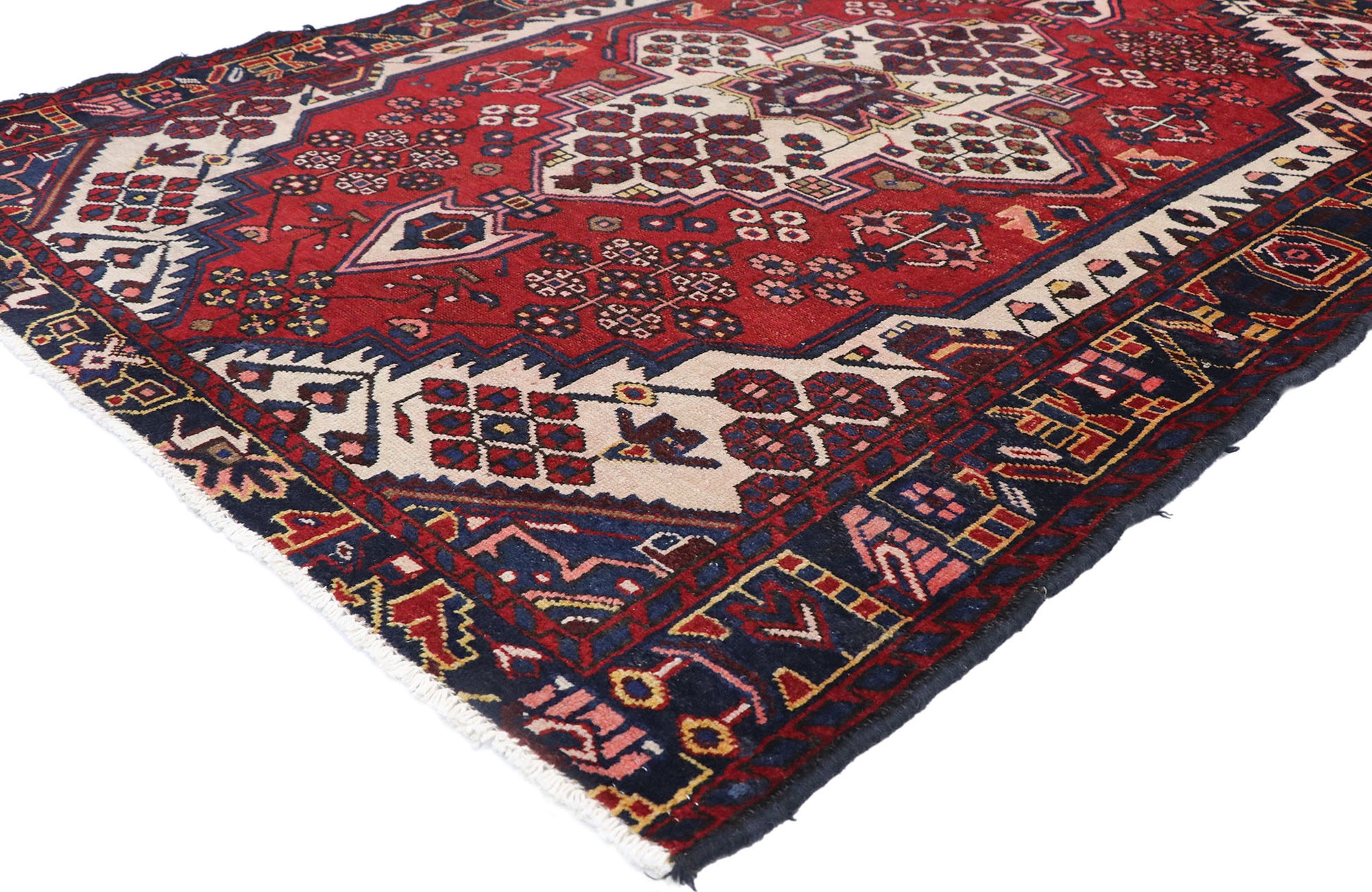 5 x 6 Vintage Persian Hamadan Rug 77713