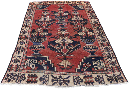 4 x 6 Vintage Persian Bakhtiari Rug 77715