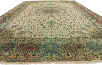 13 x 19 Vintage Persian Tabriz Rug 77744