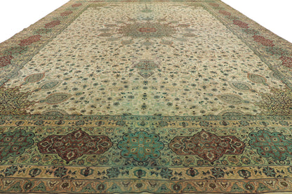 13 x 19 Vintage Persian Tabriz Rug 77744