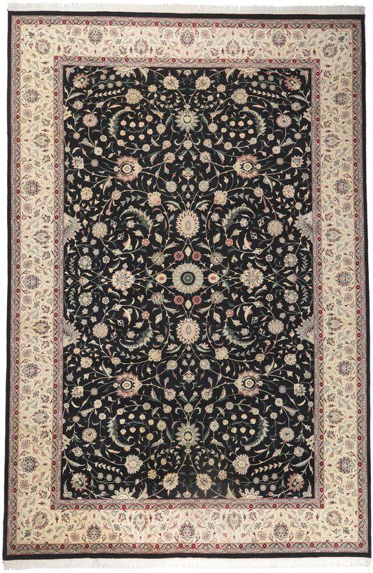 12 x 18 Vintage Pakistani Tabriz Rug 77747