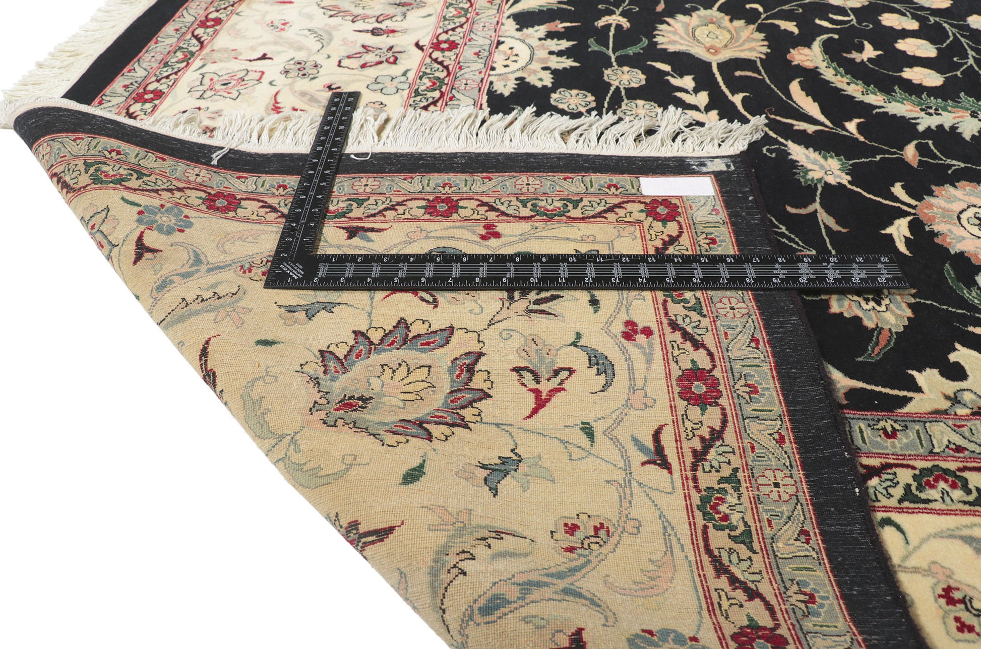 12 x 18 Vintage Pakistani Tabriz Rug 77747