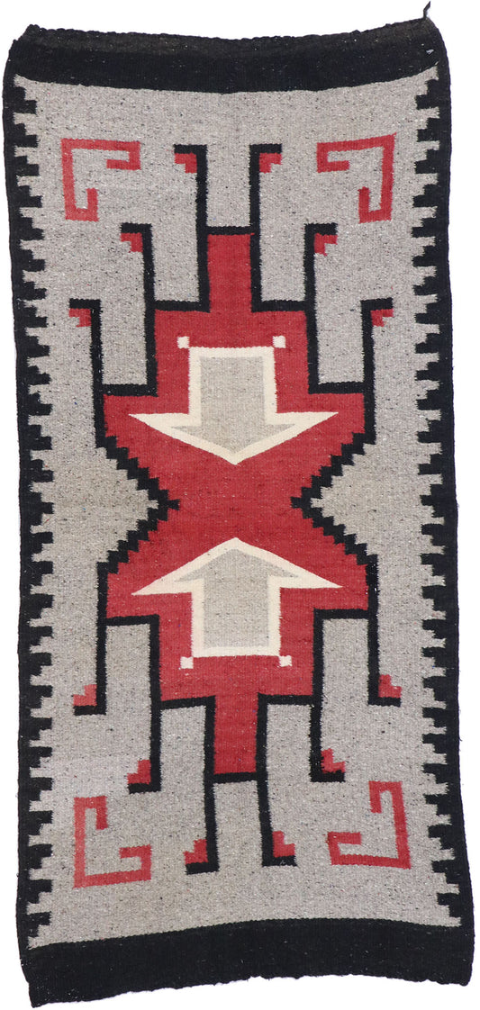 2 x 5 Vintage Klagetoh Navajo Rug 77767