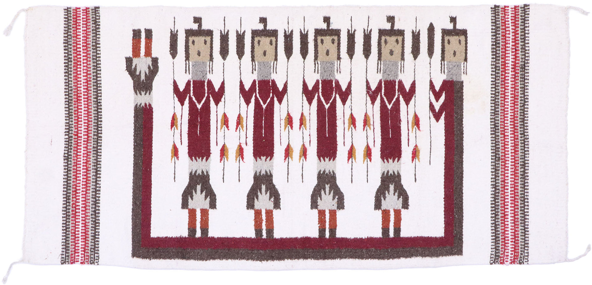 3 x 5 Vintage Yeibichai Navajo Rug 77771