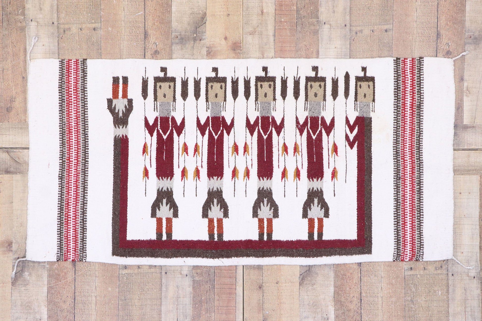 3 x 5 Vintage Yeibichai Navajo Rug 77771