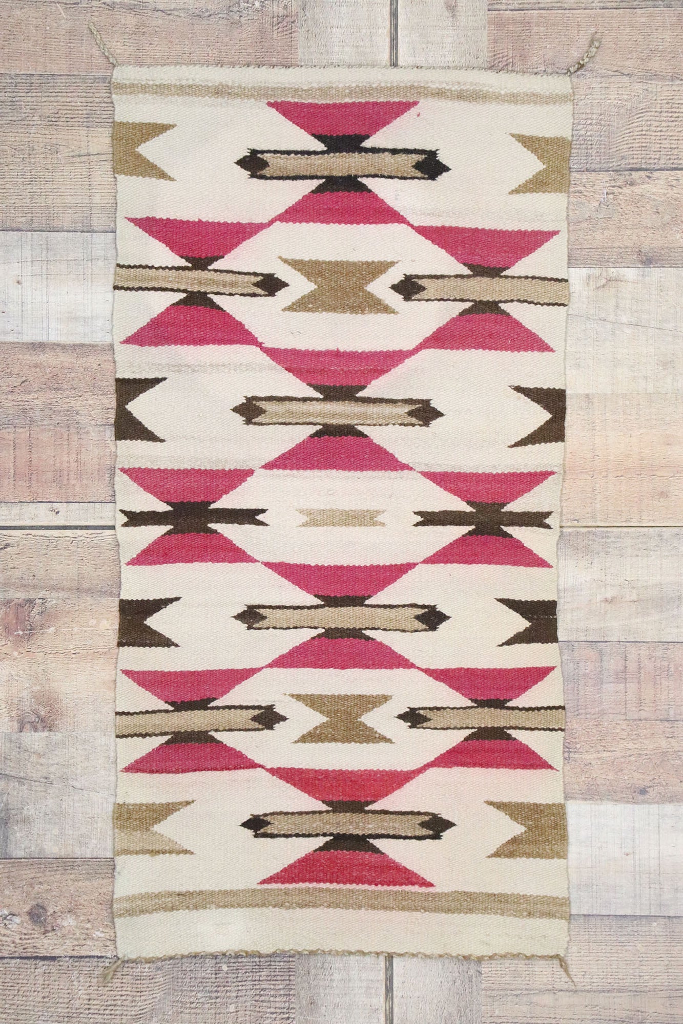 2 x 3 Vintage Optical Navajo Rug 77777