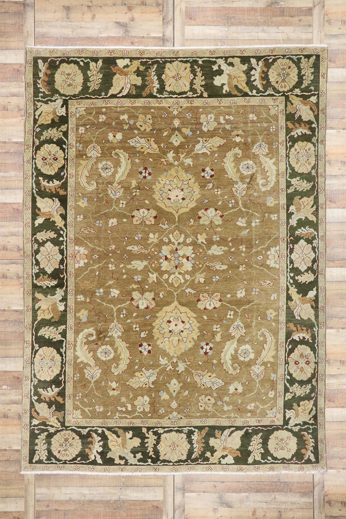 9 x 12 Vintage Turkish Oushak Rug 77781