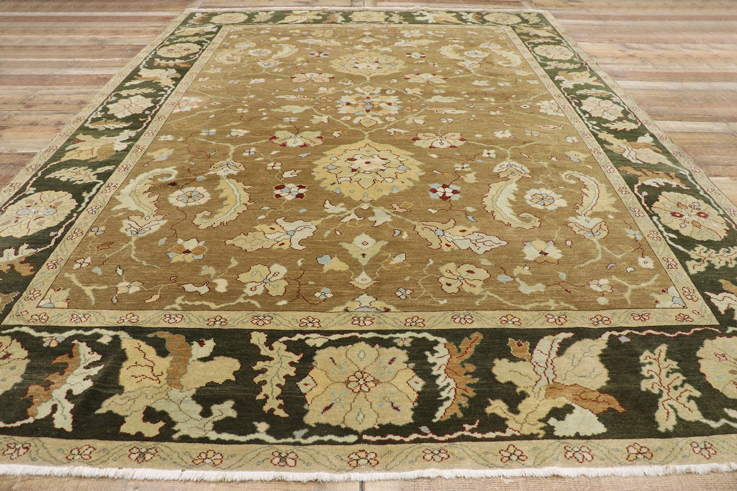 9 x 12 Vintage Turkish Oushak Rug 77781