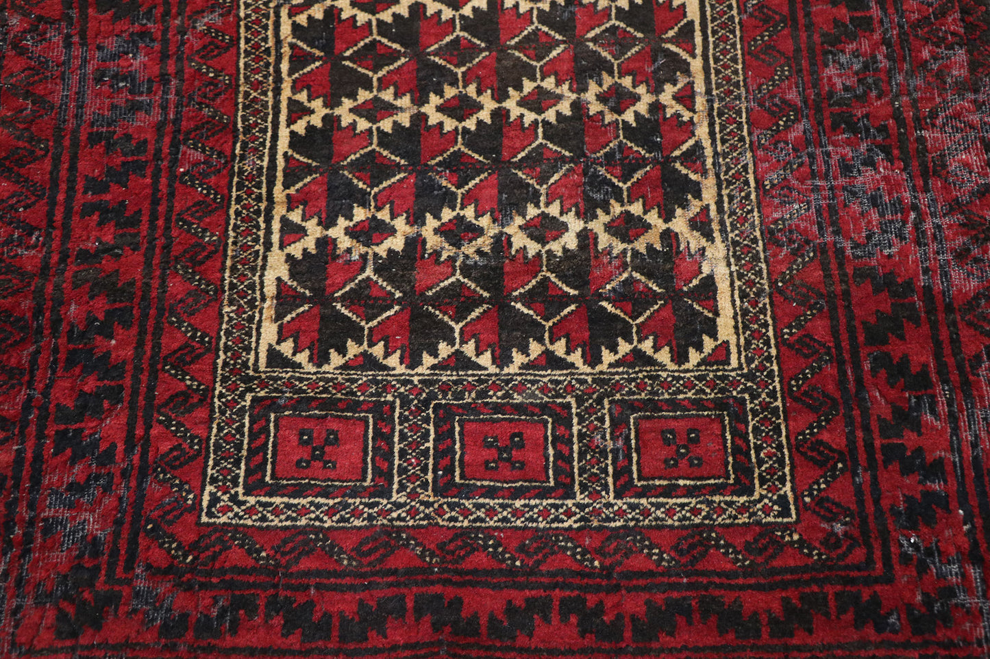 3 x 4 Vintage Herat Persian Baluch Prayer Rug 77785