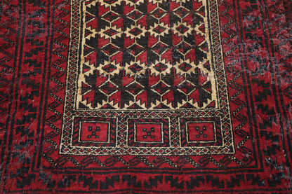 3 x 4 Vintage Herat Persian Baluch Prayer Rug 77785