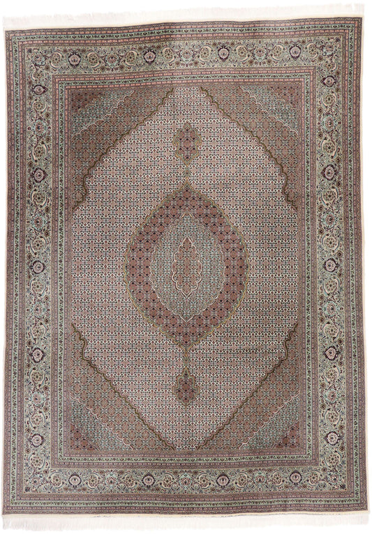 8 x 11 Vintage Persian Mahi Tabriz Rug 77791