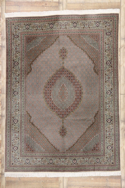 8 x 11 Vintage Persian Mahi Tabriz Rug 77791