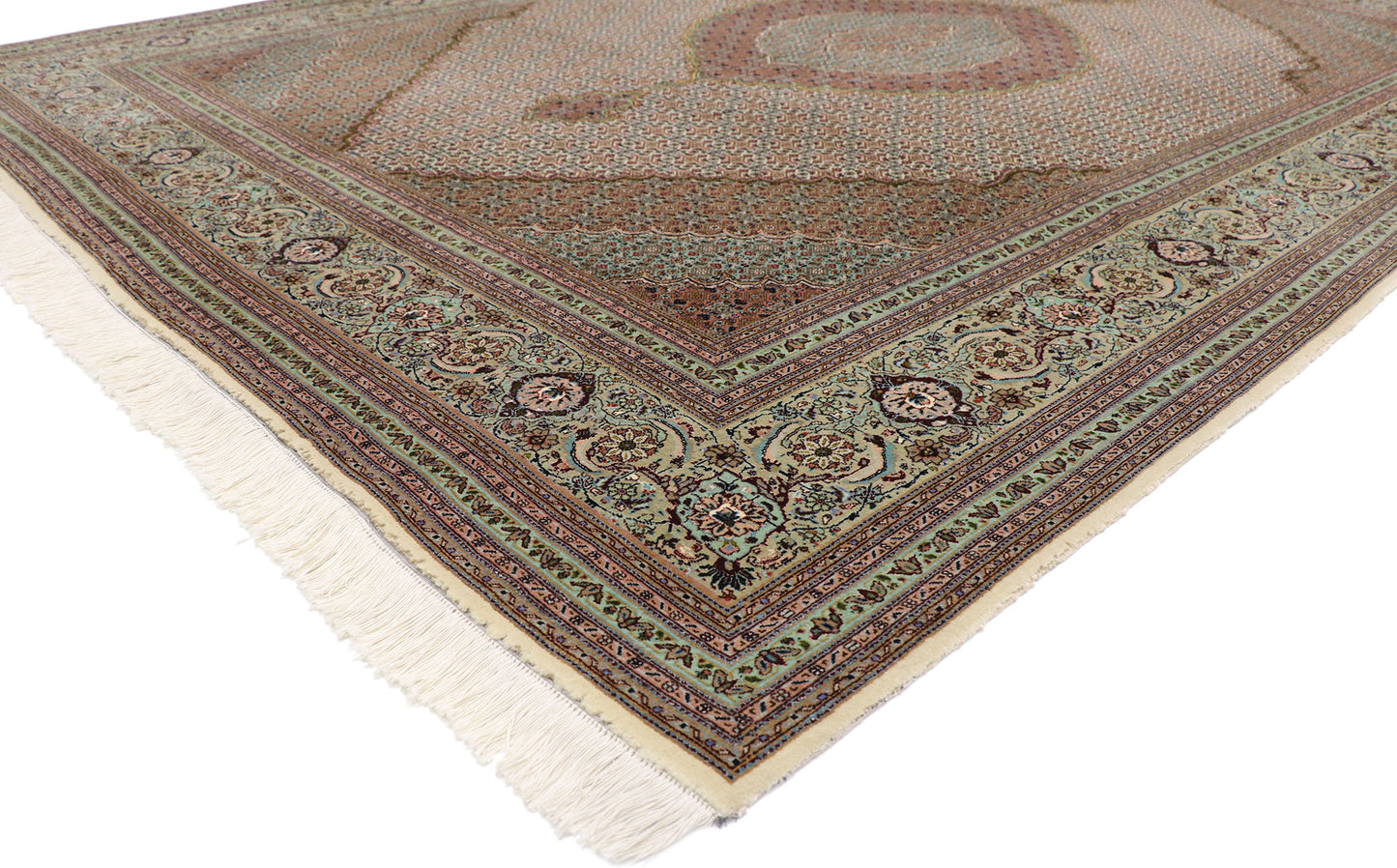 8 x 11 Vintage Persian Mahi Tabriz Rug 77791
