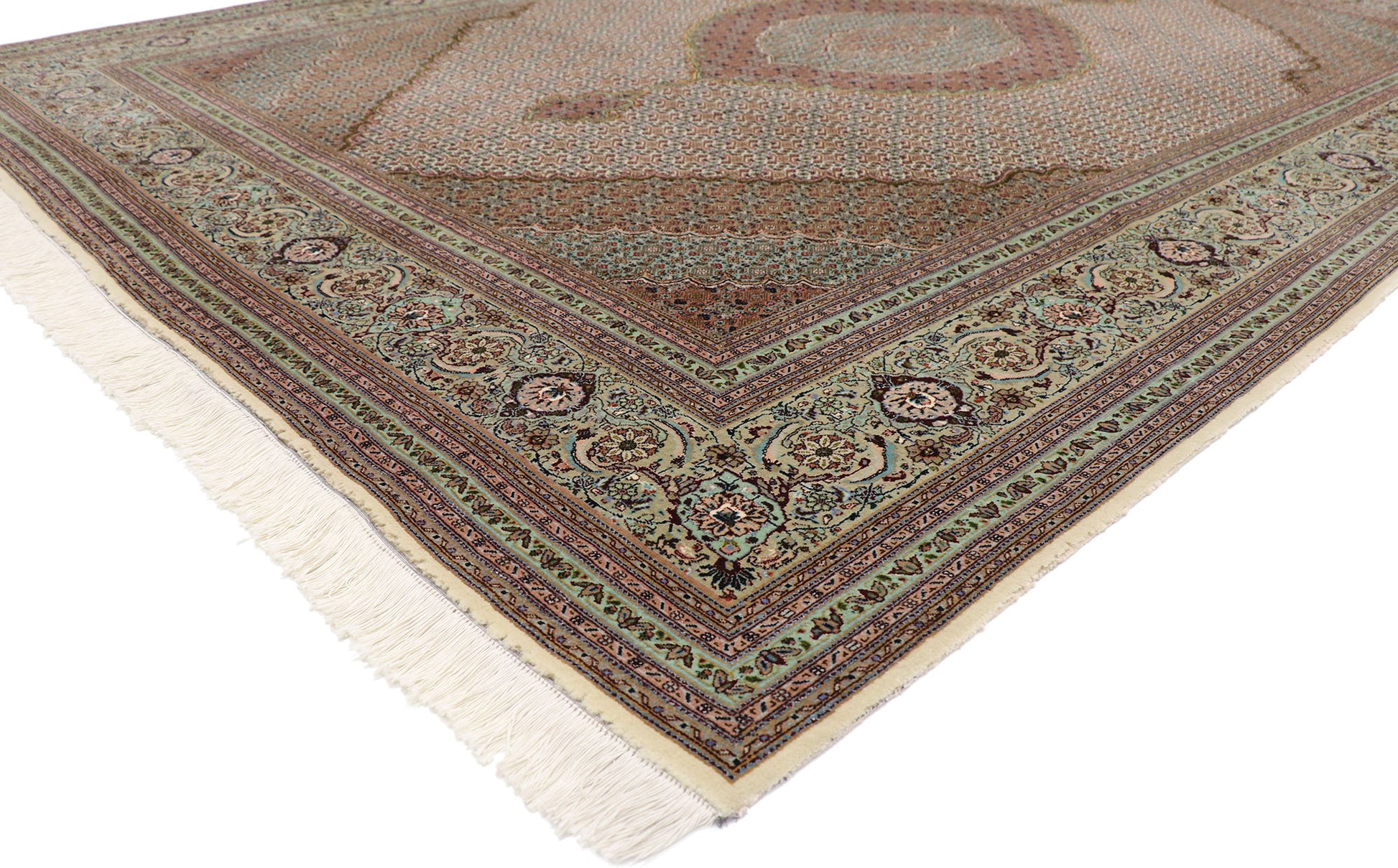 8 x 11 Vintage Persian Mahi Tabriz Rug 77791