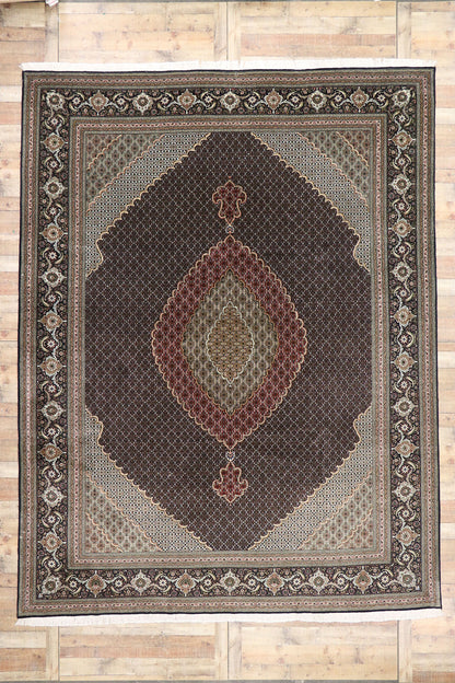10 x 13 Vintage Persian Mahi Tabriz Rug 77793