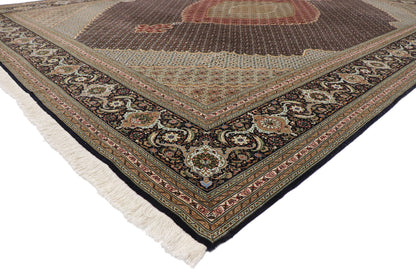 10 x 13 Vintage Persian Mahi Tabriz Rug 77793