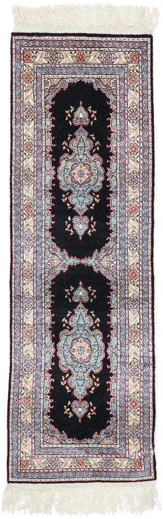 1 x 4 Vintage Turkish Silk Hereke Rug 77797