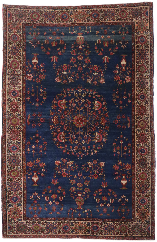 4 x 7 Antique Persian Sarouk Farahan Rug 77799