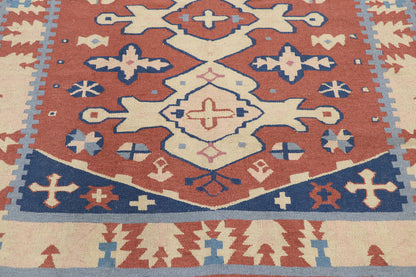 4 x 6 Vintage Persian Shiraz Kilim Rug 77800