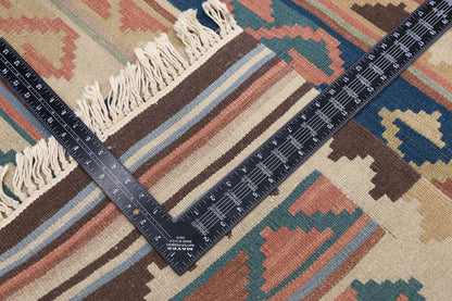 3 x 7 Vintage Persian Shiraz Kilim Rug 77801