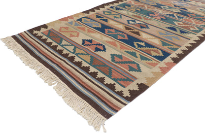 3 x 7 Vintage Persian Shiraz Kilim Rug 77801