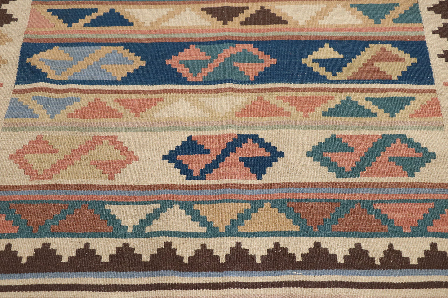 3 x 7 Vintage Persian Shiraz Kilim Rug 77801
