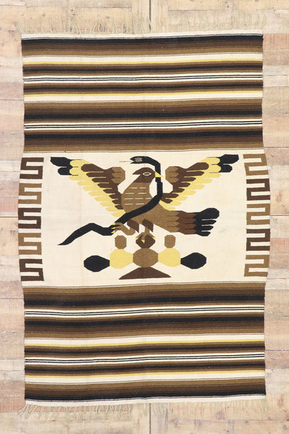 5 x 7 Vintage Mexican Serape Kilim Rug 77802