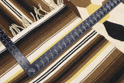 5 x 7 Vintage Mexican Serape Kilim Rug 77802
