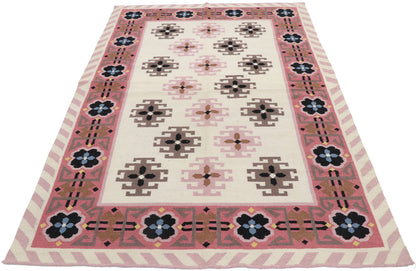 4 x 6 Vintage Romanian Kilim Rug 77804