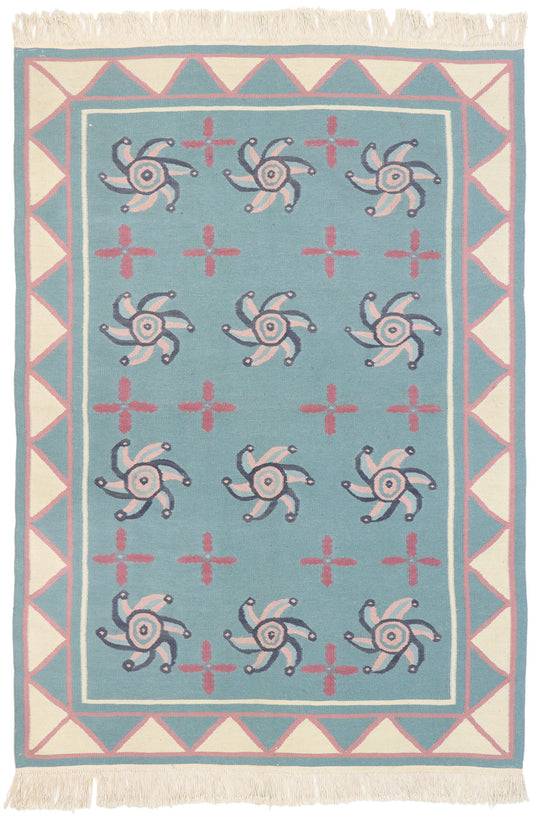 4 x 6 Vintage Romanian Kilim Rug 77805