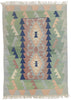 4 x 6 Vintage Persian Shiraz Kilim Rug 77806