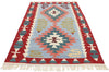 4 x 6 Vintage Persian Shiraz Kilim Rug 77807