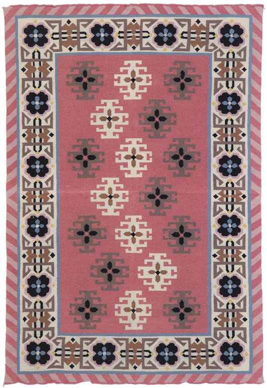 4 x 6 Vintage Romanian Kilim Rug 77811