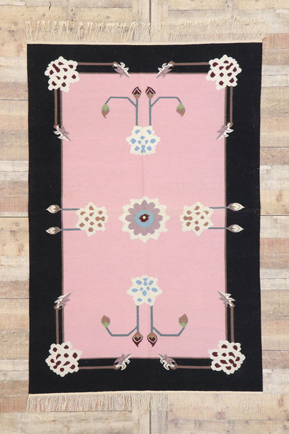 4 x 6 Vintage Floral Kilim Rug 77814