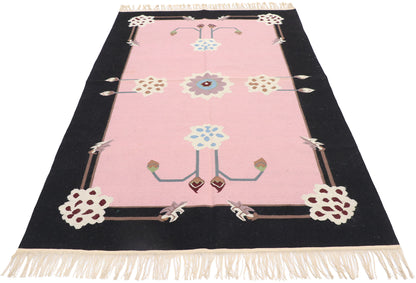 4 x 6 Vintage Floral Kilim Rug 77814