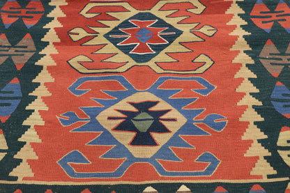 4 x 6 Vintage Persian Shiraz Kilim Rug 77825